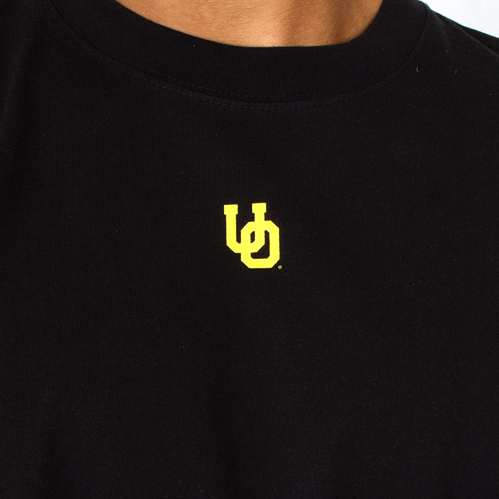 Autzen Stadium, Black, Long Sleeve, Cotton, Men, Football, Portland Gear, Layered, It Never Rains, T-Shirt, 1015303